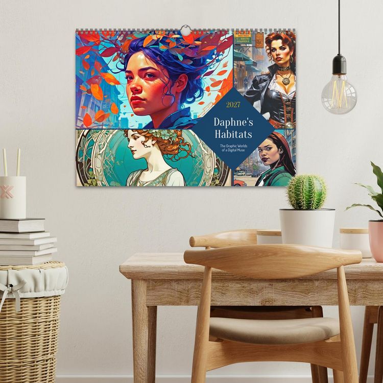 Produktbild: Daphne&rsquo;s Habitats, the Graphic Worlds of a Digital Muse (Wall Calendar 2027 DIN A3 landscape), CALVENDO 12 Month Wall Calendar