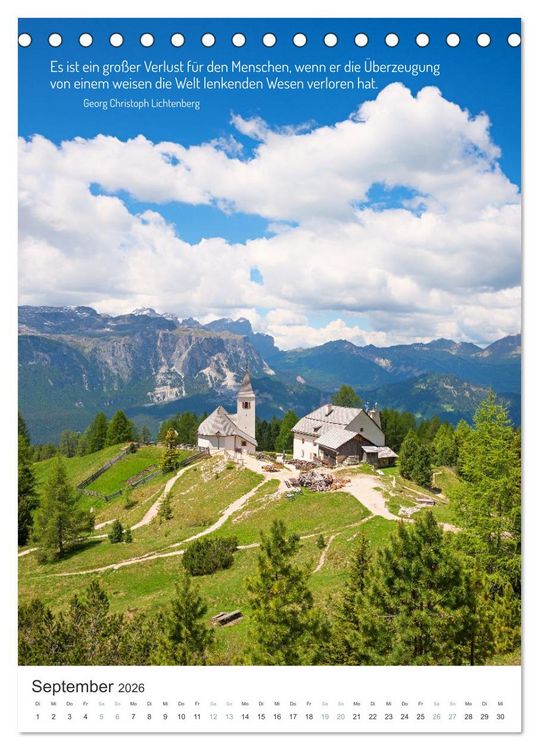 Produktbild: Christliche Natur-Poster 2026 (Tischkalender 2026 DIN A5 hoch), CALVENDO Monatskalender