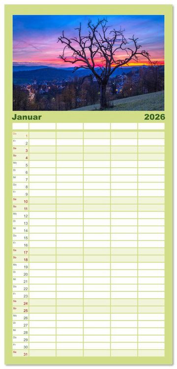 Produktbild: Familienplaner 2026 - G&uuml;ttingen im Hegau mit 5 Spalten (Wandkalender, 21 x 45 cm) CALVENDO
