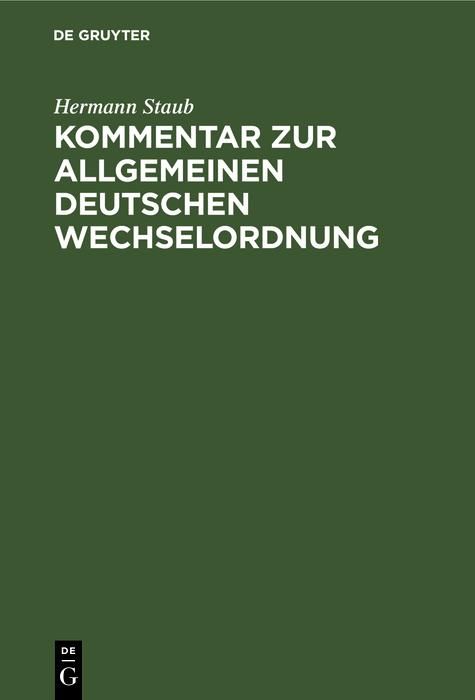 Produktbild: Kommentar zur Allgemeinen Deutschen Wechselordnung