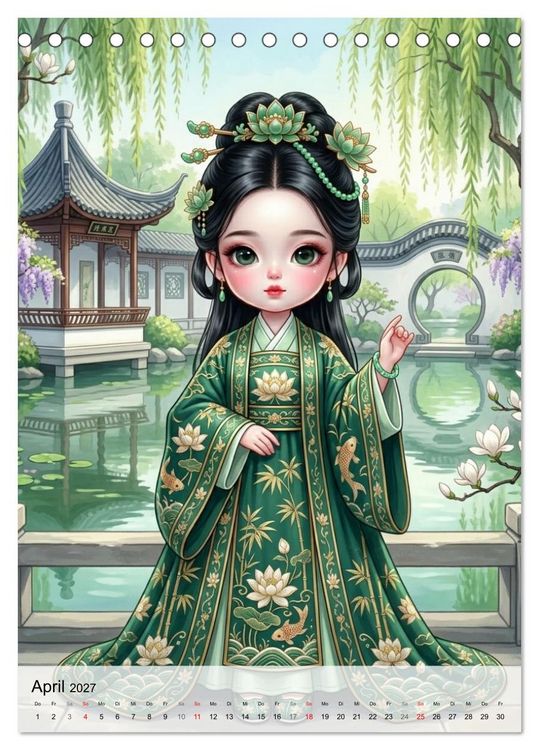 Produktbild: Fabulous Dolls &ndash; Perlen Asiens (Tischkalender 2027 DIN A5 hoch), CALVENDO Monatskalender