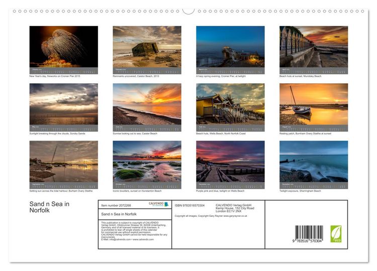 Produktbild: Sand n Sea in Norfolk (High Quality Premium Wall Calendar 2026 DIN A2 landscape),CALVENDO 12 Month Wall Calendar