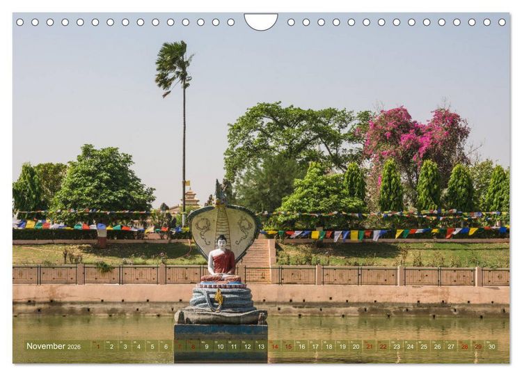 Produktbild: Mahabodhi &ndash; Der wichtigste buddhistische Tempel (Wandkalender 2026 DIN A4 quer), CALVENDO Monatskalender