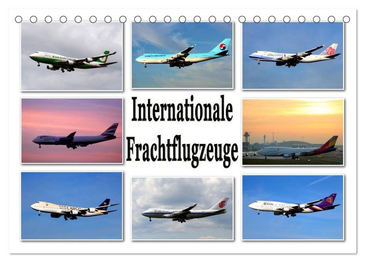 Produktbild: Internationale Frachtflugzeuge (Tischkalender 2026 DIN A5 quer), CALVENDO Monatskalender