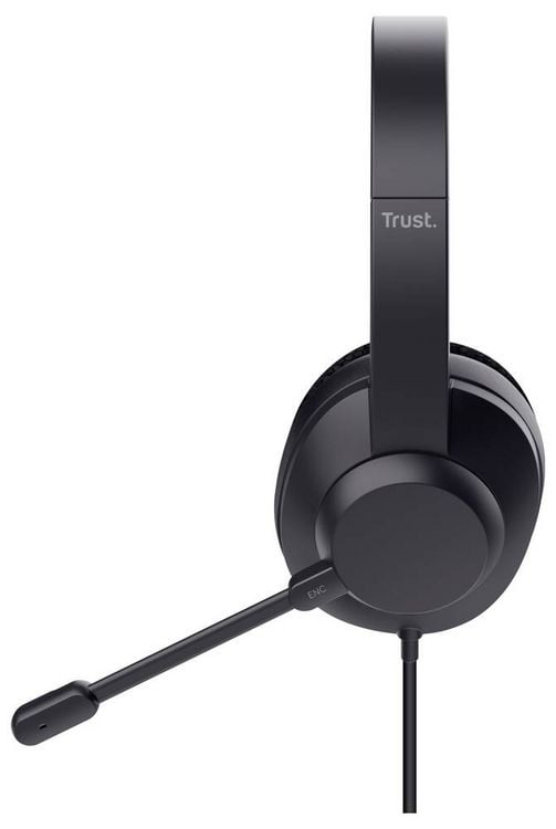 Produktbild: Trust Trust Ayda Max - Headset - On-Ear - kabelgebunden Kopfh&ouml;rer-Audiochip kabelgebunden Schwarz Noise Cancelling
