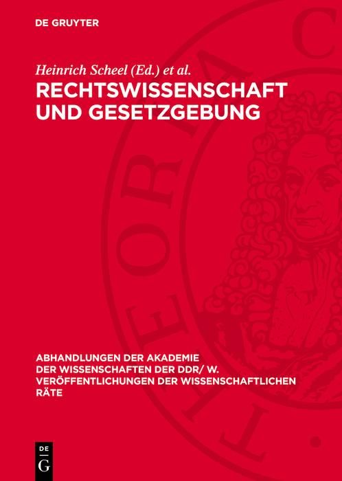 Produktbild: Rechtswissenschaft und Gesetzgebung