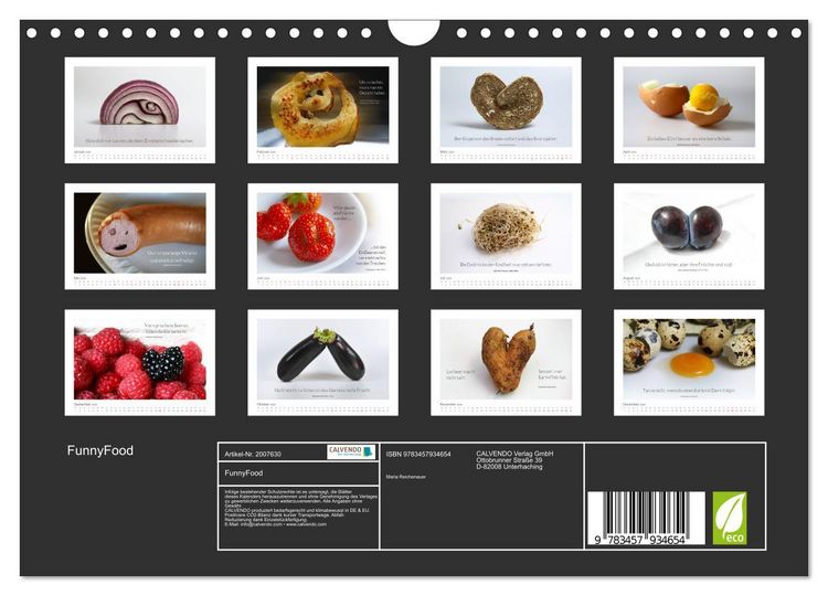Produktbild: FunnyFood (Wandkalender 2026 DIN A4 quer), CALVENDO Monatskalender