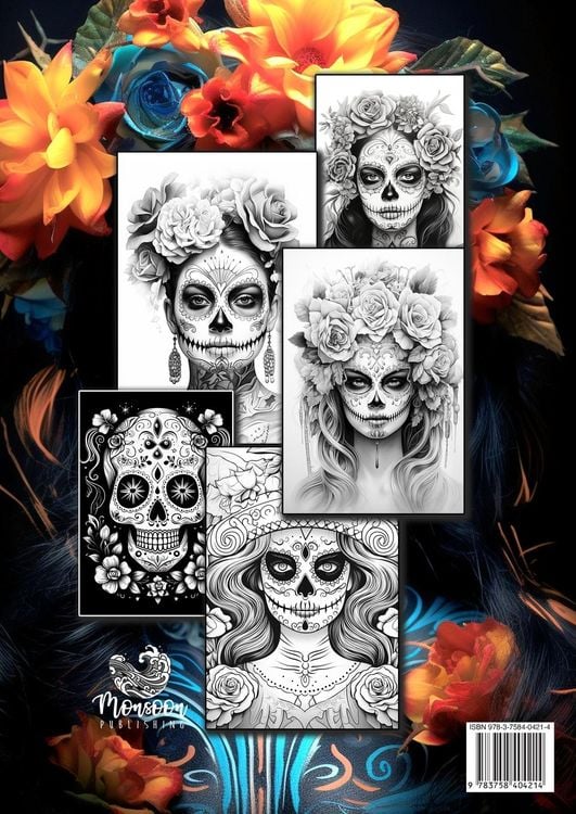 Produktbild: Dia de los Muertos Catrinas Malbuch f&uuml;r Ewachsene