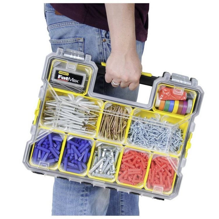Produktbild: STANLEY 1-97-517 Universal Sortimentskoffer (L x B x H) 44.6 x 7.5 x 35.7 cm Anzahl F&auml;cher: 10 Inhalt 1 St.