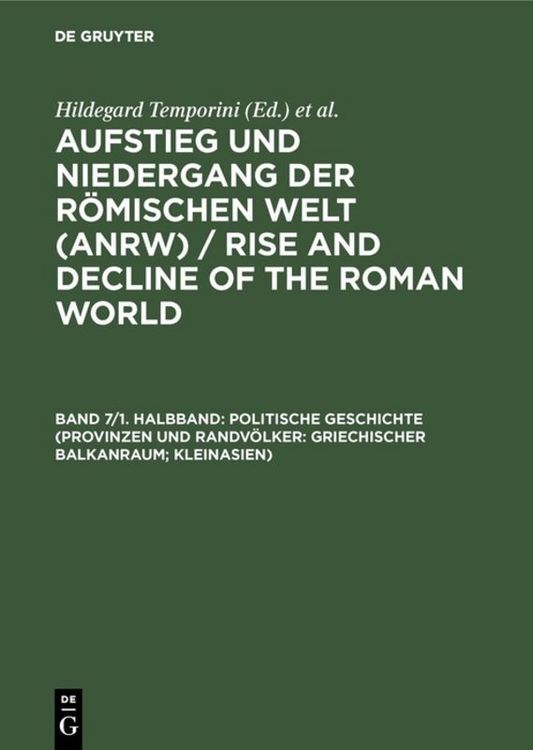 Produktbild: Politische Geschichte (Provinzen und Randv&ouml;lker: Griechischer Balkanraum; Kleinasien)