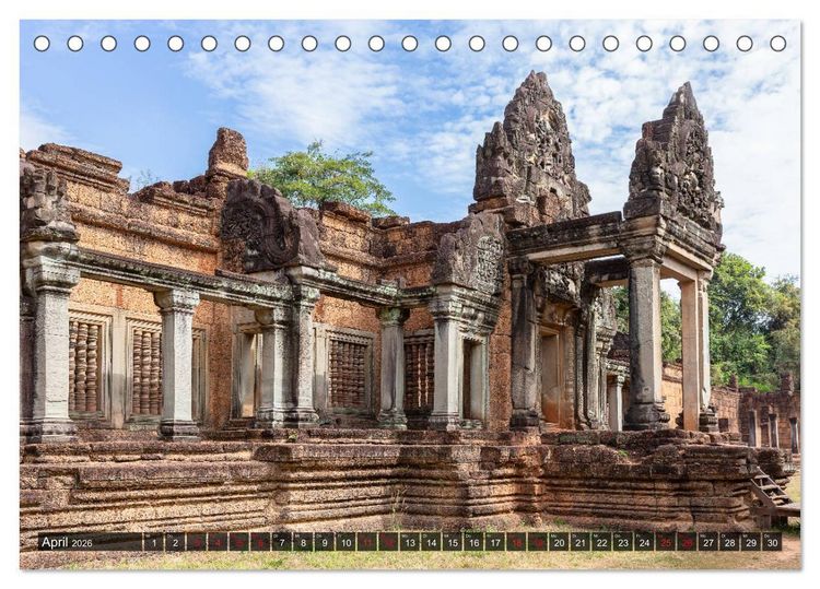 Produktbild: Angkor - Die Tempel der Khmer (Tischkalender 2026 DIN A5 quer), CALVENDO Monatskalender