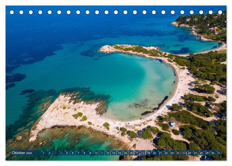 Produktbild: Traumstr&auml;nde Griechenlands (Tischkalender 2026 DIN A5 quer), CALVENDO Monatskalender