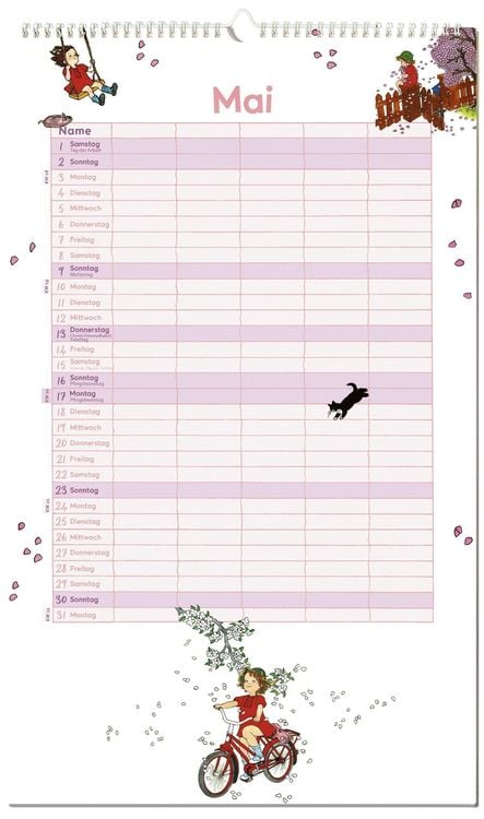 Produktbild: Astrid Lindgren Familienkalender 2027