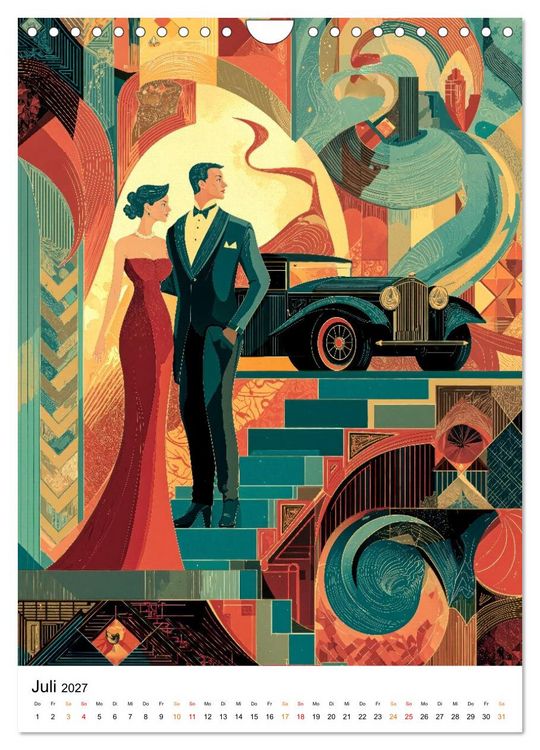 Produktbild: Art Deco - Glamour, Geometrie und Goldstaub (Wandkalender 2027 DIN A4 hoch), CALVENDO Monatskalender