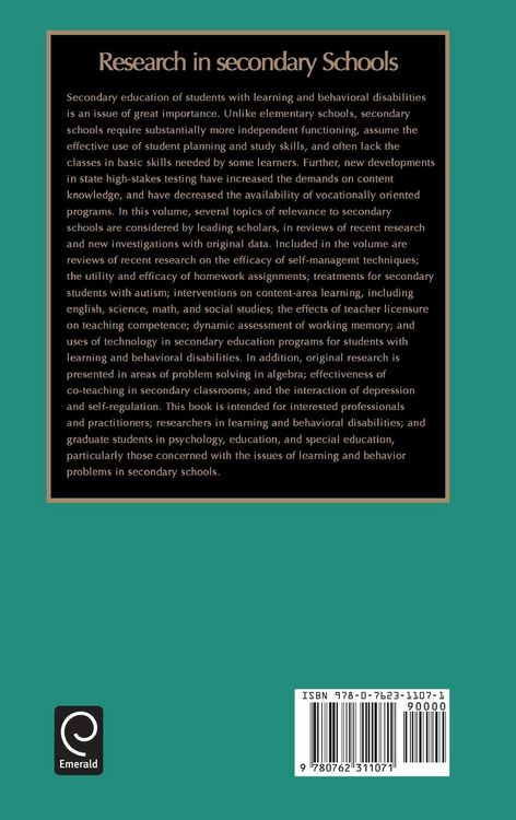 Produktbild: Research in Secondary Schools
