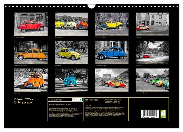 Produktbild: Citro&euml;n 2CV - Entenparade (Wandkalender 2026 DIN A3 quer), CALVENDO Monatskalender