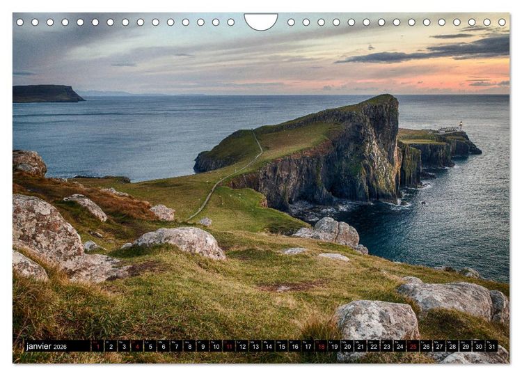 Produktbild: HIGHLAND, Lumi&egrave;res d'Ecosse (Calendrier mural 2026 DIN A4 vertical), CALVENDO calendrier mensuel