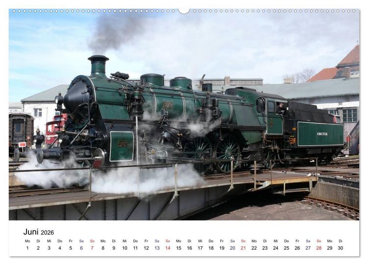 Produktbild: Feuer Wasser Kohle - Dampflokomotiven der Deutschen Reichsbahn (Wandkalender 2026 DIN A2 quer), CALVENDO Monatskalender