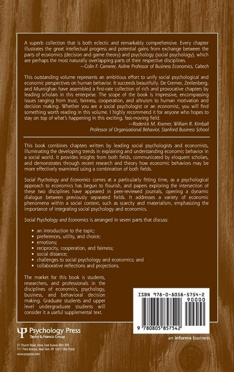 Produktbild: Social Psychology and Economics