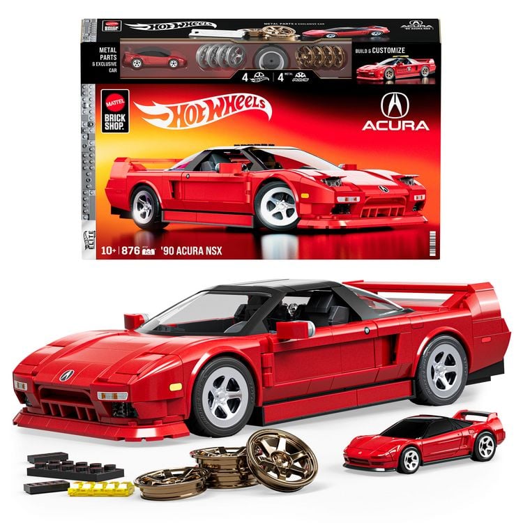 Produktbild: Mattel Brick Shop Hot Wheels ’90 Acura NSX Bauspielzeug (876 Teile), für Sammler