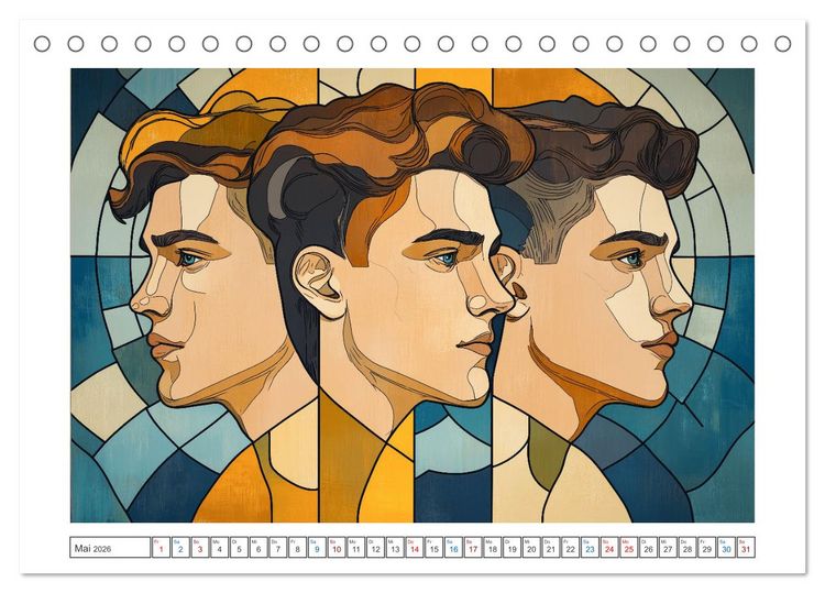 Produktbild: Im Stil des Art Nouveau (Tischkalender 2026 DIN A5 quer), CALVENDO Monatskalender