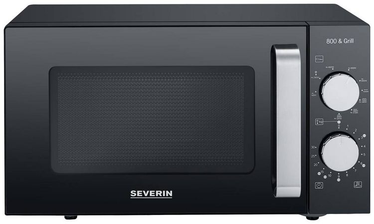 Produktbild: Severin MW 7762 Mikrowelle Schwarz, Edelstahl 800W Grillfunktion