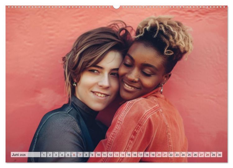 Produktbild: Farben der Liebe: Bunte Vielfalt des Herzens (Wandkalender 2026 DIN A2 quer), CALVENDO Monatskalender
