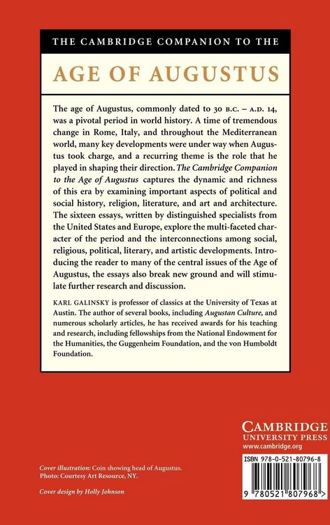 Produktbild: The Cambridge Companion to the Age of Augustus