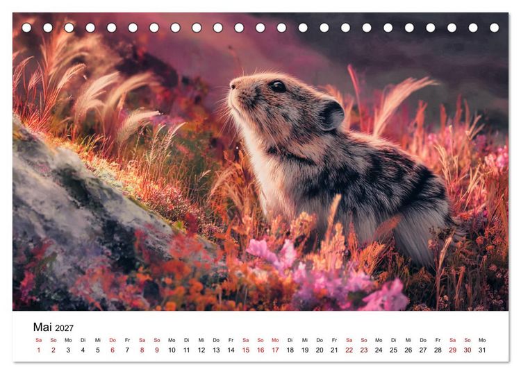 Produktbild: Lemminge - Kleine Helden der Tundra (Tischkalender 2027 DIN A5 quer), CALVENDO Monatskalender