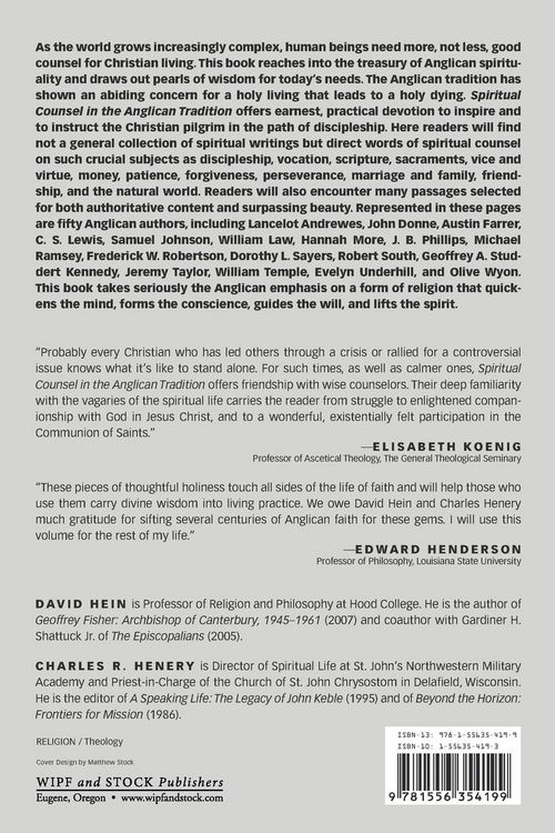 Produktbild: Spiritual Counsel in the Anglican Tradition