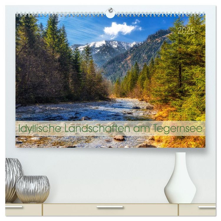 Produktbild: Idyllische Landschaften am Tegernsee (hochwertiger Premium Wandkalender 2026 DIN A2 quer), Kunstdruck in Hochglanz