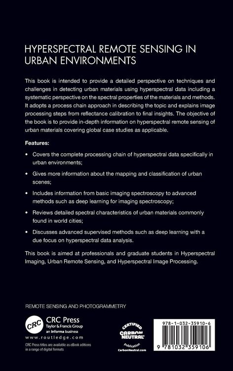 Produktbild: Hyperspectral Remote Sensing in Urban Environments