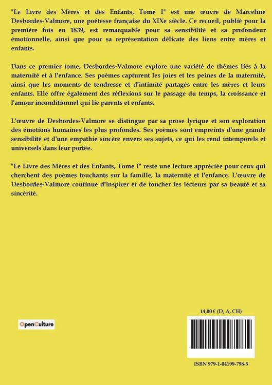 Produktbild: Le Livre des M&egrave;res et des Enfants