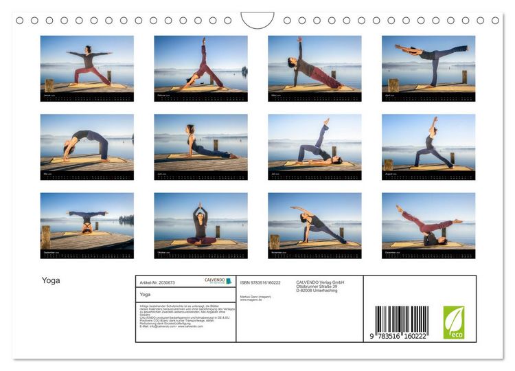 Produktbild: Yoga (Wandkalender 2026 DIN A4 quer), CALVENDO Monatskalender