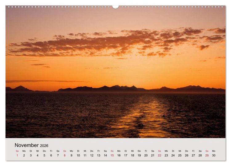 Produktbild: Mit den Hurtigruten unterwegs (hochwertiger Premium Wandkalender 2026 DIN A2 quer), Kunstdruck in Hochglanz