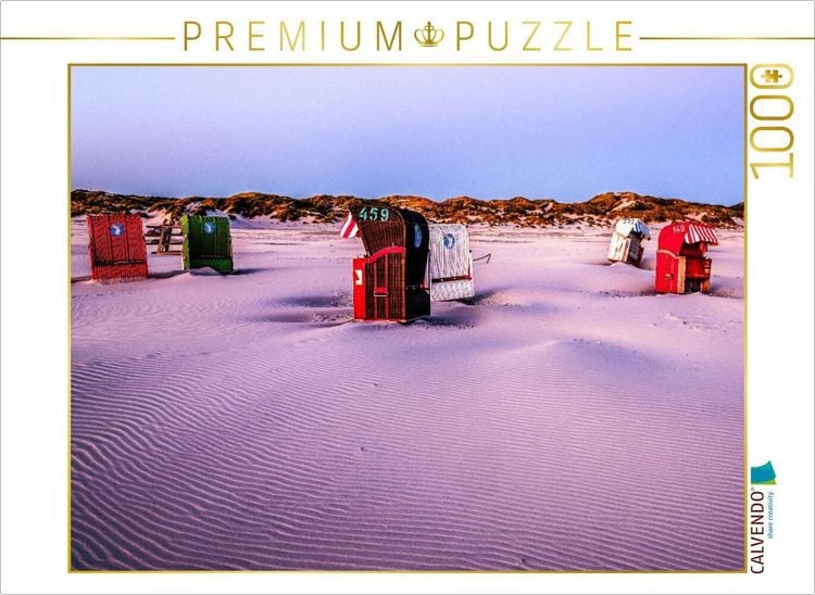 Produktbild: CALVENDO Puzzle Strandk&ouml;rbe nach einer st&uuml;rmischer Nacht vor Sonnenaufgang | 1000 Teile Lege-Gr&ouml;&szlig;e 64x48cm Foto-Puzzle f&uuml;r gl&uuml;ckliche Stunden