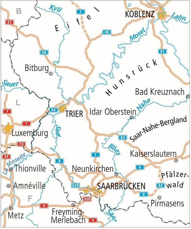 Produktbild: BVA ADFC Radtourenkarte Saarland /Mosel 1:150.000