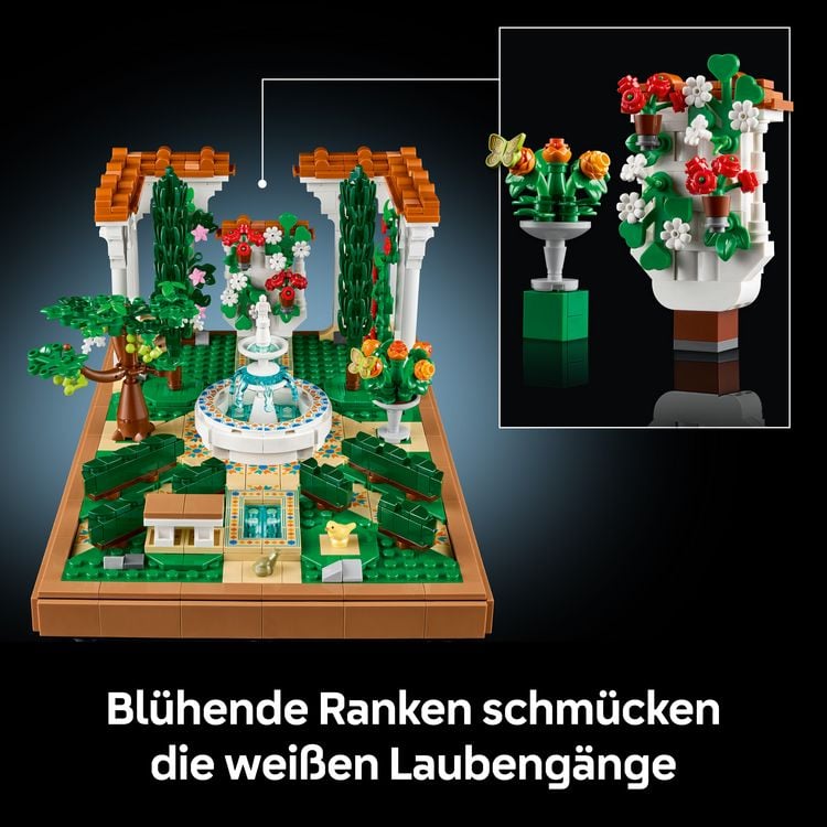Produktbild: LEGO Icons Springbrunnengarten, Bauset f&uuml;r Erwachsene, Zimmer-Deko 10359
