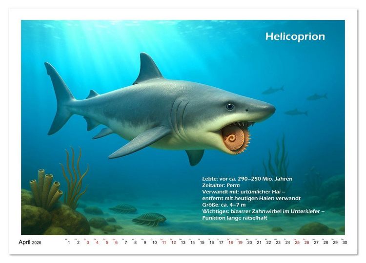 Produktbild: Urige Meerestiere pr&auml;historisch und seltsam (Wandkalender 2026 DIN A3 quer), CALVENDO Monatskalender