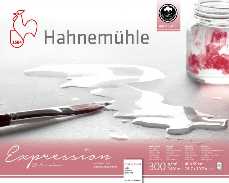 Produktbild: Hahnem&uuml;hle Papier Expression Watercolour, 40 x 50 cm, 300 g/m&sup2;