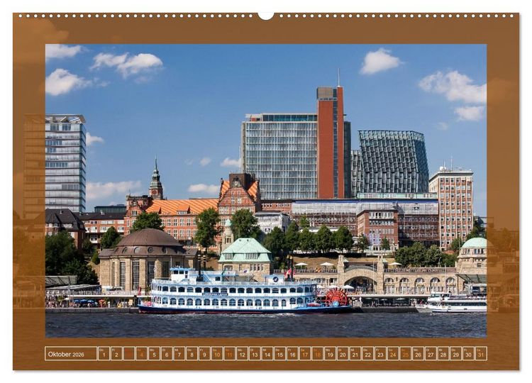 Produktbild: Hamburg, die Weltstadt im Norden von Deutschland (hochwertiger Premium Wandkalender 2026 DIN A2 quer), Kunstdruck in Hochglanz