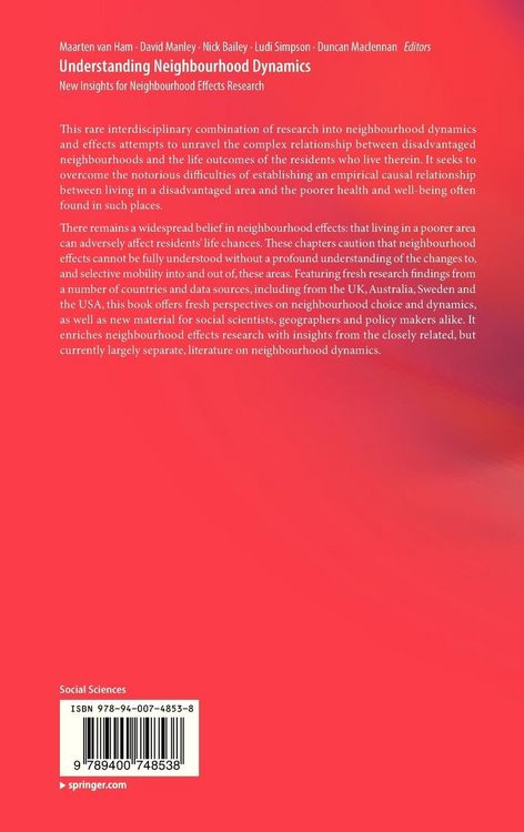 Produktbild: Understanding Neighbourhood Dynamics