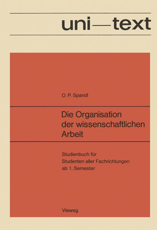 Produktbild: Die Organisation der wissenschaftlichen Arbeit