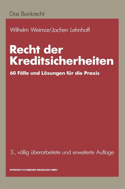 Produktbild: Recht der Kreditsicherheiten