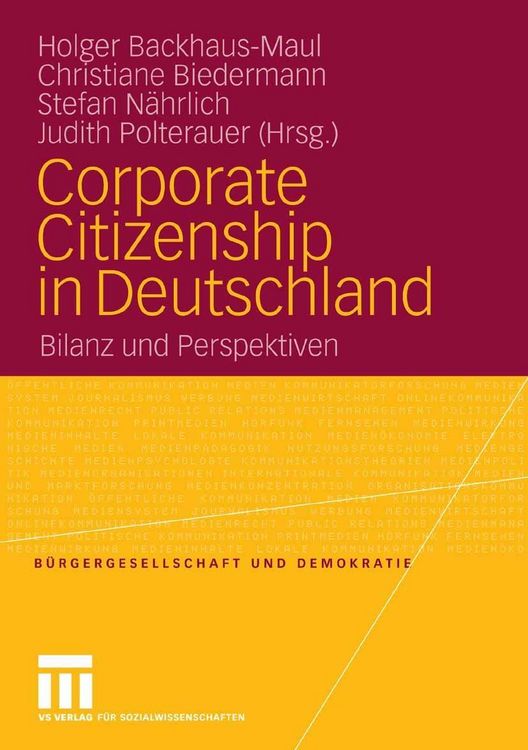 Produktbild: Corporate Citizenship in Deutschland