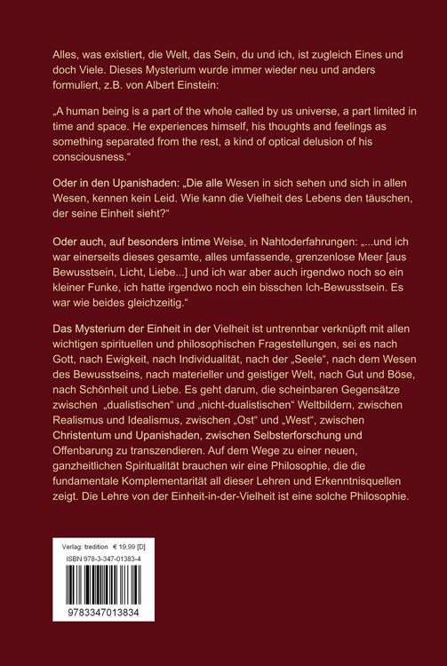 Produktbild: Das Mysterium der Einheit in der Vielheit