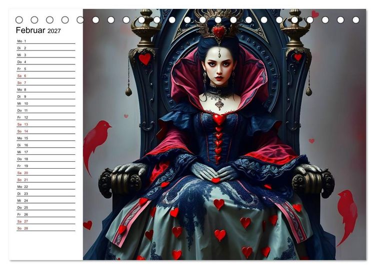Produktbild: Geheimnisvolle Frauenportr&auml;ts (Tischkalender 2027 DIN A5 quer), CALVENDO Monatskalender