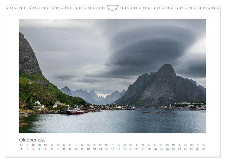 Produktbild: Bewegte Wolken, Stille Landschaften (Wandkalender 2026 DIN A3 quer), CALVENDO Monatskalender