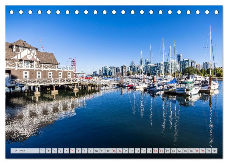 Produktbild: VANCOUVER K&uuml;stencharme und Urbanit&auml;t (Tischkalender 2026 DIN A5 quer), CALVENDO Monatskalender