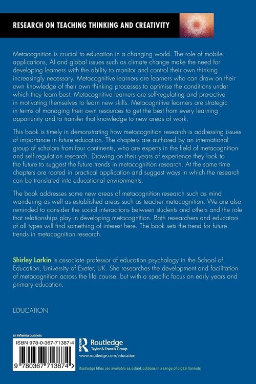 Produktbild: Metacognition and Education